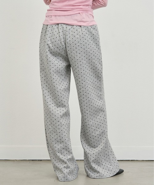 NUJOH(ヌゾ)の「Dot Relax Wide Pants / ドットリラックスワイドパンツ(スウェットパンツ・レディース・ブラック/グレー・FREE)」の18枚目の写真