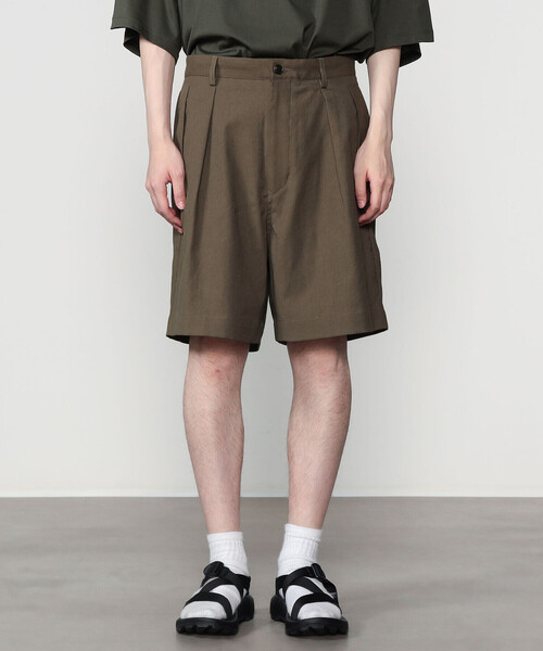 ORCIVAL(オーシバル)の「ORCIVAL | 〈別注〉 ボディシェルオックスフォード タックショーツ MEN(その他パンツ・メンズ・アイボリー/ブラック/モカ・3/4)」の10枚目の写真