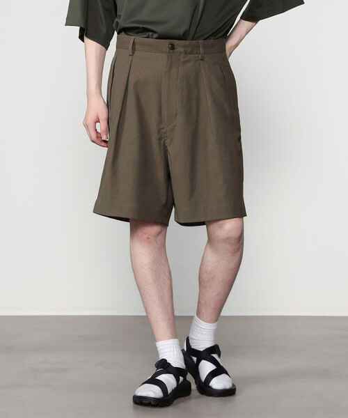 ORCIVAL(オーシバル)の「ORCIVAL | 〈別注〉 ボディシェルオックスフォード タックショーツ MEN(その他パンツ・メンズ・アイボリー/ブラック/モカ・3/4)」の13枚目の写真