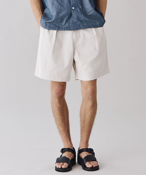 ORCIVAL(オーシバル)の「ORCIVAL | 〈別注〉 ボディシェルオックスフォード タックショーツ MEN(その他パンツ・メンズ・アイボリー/ブラック/モカ・3/4)」の19枚目の写真