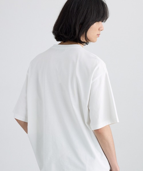 MONO-MART(モノマート)の「<接触冷感/UVカット>USAコットン コンフォート ヘビーオンス Vネック 半袖Tシャツ(Tシャツ/カットソー・メンズ・ブラック/ホワイト/チャコールグレー/ネイビー/オリーブ/ライトグレー・XL/S/L/M)」の18枚目の写真