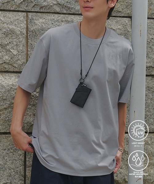 MAISON CLUB(メゾンクラブ)の「【MAISON CLUB】Function Crew Neck Tee /UVカット/機能素材/接触冷感/速乾 KNF-YI(Tシャツ/カットソー・メンズ・ダークグレー/ブラック/ライトグレー/ホワイト・XL/M/L)」の3枚目の写真