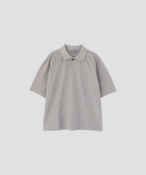 MARGARET HOWELL(マーガレットハウエル)の「COTTON PIQUE JERSEY TOP(Tシャツ/カットソー・メンズ・グレー/ネイビー系1・LARGE/MEDIUM/X-LARGE)」の4枚目の写真