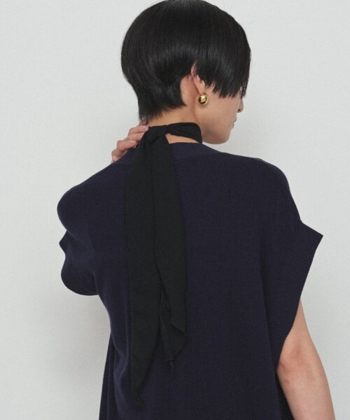 GALENA(LOUNGEDRESS)(ガレナ)の「【GALENA/ガレナ】シフォンツイリースカーフ(バンダナ/スカーフ・レディース・ブラック・FREE)」の3枚目の写真