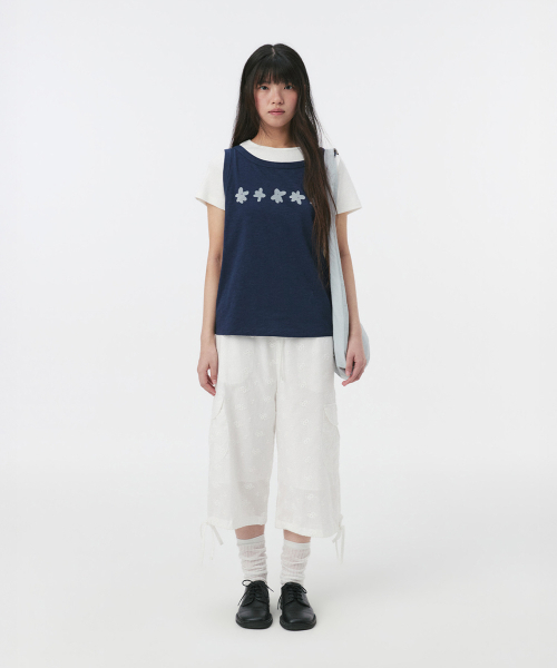 OHESHIO(オヘシオ)の「EYELET PUNCHING CARGO PANTS, WHITE(その他パンツ・レディース・その他・FREE)」の3枚目の写真