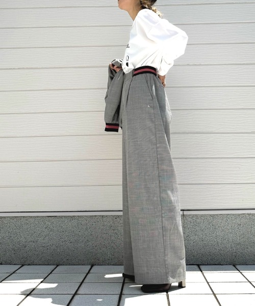 Q(キュー)の「ジョーゼットロゴロンT(Tシャツ/カットソー・レディース・ホワイト/ブラック・MEDIUM)」の15枚目の写真