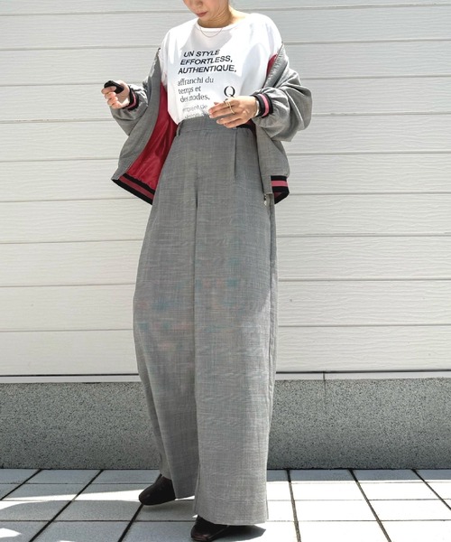 Q(キュー)の「ジョーゼットロゴロンT(Tシャツ/カットソー・レディース・ホワイト/ブラック・MEDIUM)」の14枚目の写真