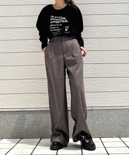 Q(キュー)の「ジョーゼットロゴロンT(Tシャツ/カットソー・レディース・ホワイト/ブラック・MEDIUM)」の16枚目の写真