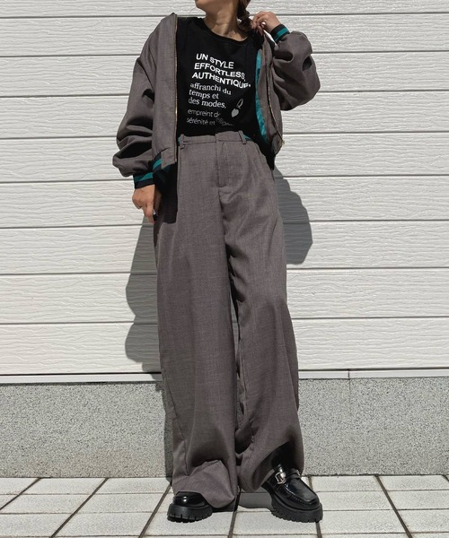 Q(キュー)の「ジョーゼットロゴロンT(Tシャツ/カットソー・レディース・ホワイト/ブラック・MEDIUM)」の11枚目の写真