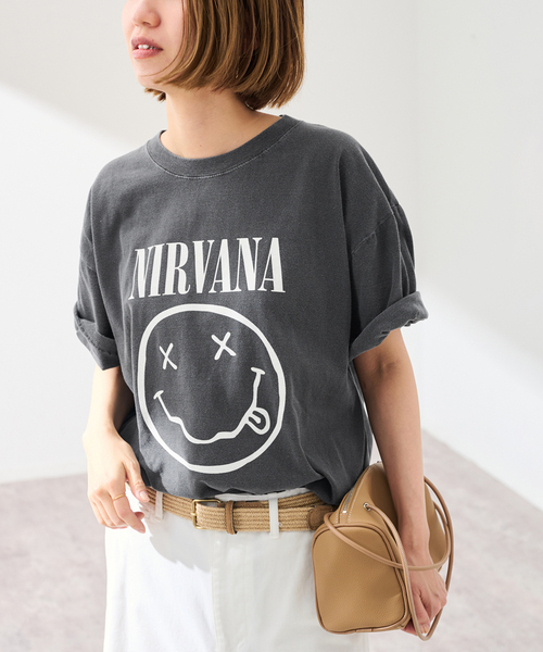 FRAMeWORK(フレームワーク)の「JOHNBULL/ジョンブル NIRVANA SMILEY Tシャツ(Tシャツ/カットソー・レディース・ベージュ/ブラック・FREE)」の20枚目の写真