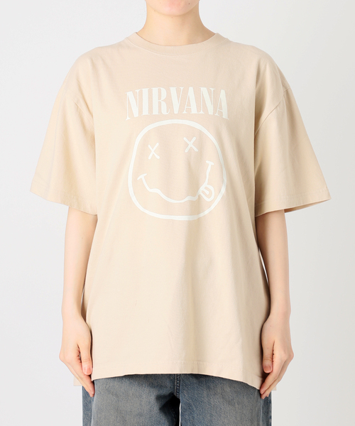 FRAMeWORK(フレームワーク)の「JOHNBULL/ジョンブル NIRVANA SMILEY Tシャツ(Tシャツ/カットソー・レディース・ベージュ/ブラック・FREE)」の14枚目の写真