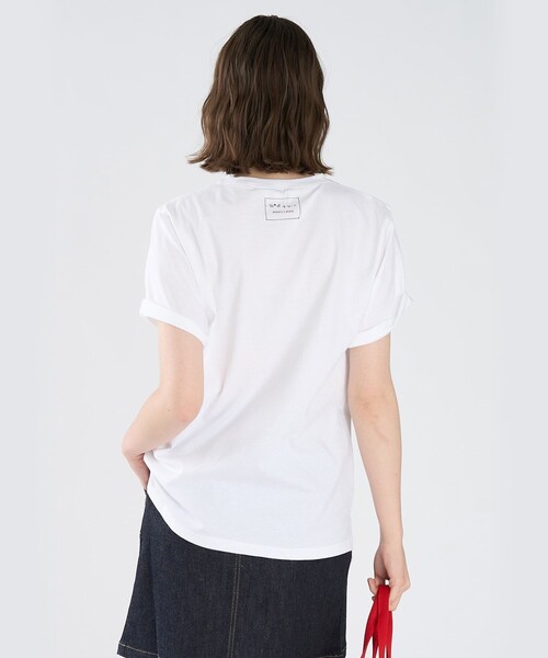 To b. by agnes b.（トゥービーバイアニエスベー）の「Tiger T オーガニックコットン 半袖 アーティストTシャツ（Tシャツ/カットソー・レディース・ホワイト・FREE）」の2枚目の写真