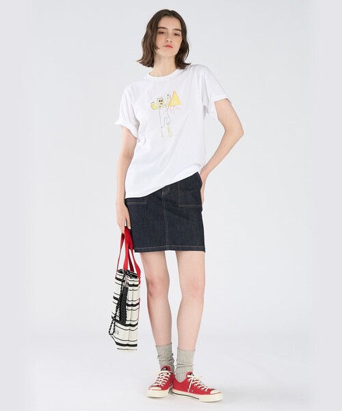 To b. by agnes b.（トゥービーバイアニエスベー）の「Tiger T オーガニックコットン 半袖 アーティストTシャツ（Tシャツ/カットソー・レディース・ホワイト・FREE）」の3枚目の写真
