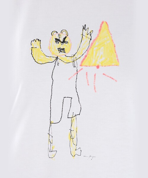 To b. by agnes b.（トゥービーバイアニエスベー）の「Tiger T オーガニックコットン 半袖 アーティストTシャツ（Tシャツ/カットソー・レディース・ホワイト・FREE）」の5枚目の写真