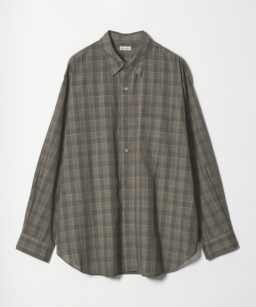 Steven Alan＞ スラブ チェック レギュラーカラー シャツ LOOSE