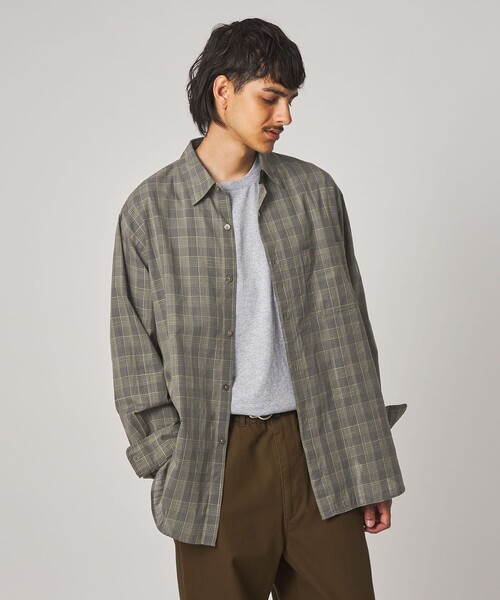 Steven Alan(スティーブンアラン)の「<Steven Alan> スラブ チェック レギュラーカラー シャツ LOOSE(シャツ/ブラウス・メンズ・ダークグレー/オリーブ・L/M/S/XL)」の22枚目の写真