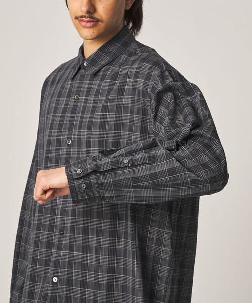 Steven Alan(スティーブンアラン)の「<Steven Alan> スラブ チェック レギュラーカラー シャツ LOOSE(シャツ/ブラウス・メンズ・ダークグレー/オリーブ・L/M/S/XL)」の17枚目の写真
