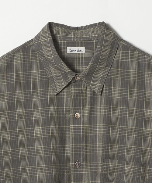 Steven Alan(スティーブンアラン)の「<Steven Alan> スラブ チェック レギュラーカラー シャツ LOOSE(シャツ/ブラウス・メンズ・ダークグレー/オリーブ・L/M/S/XL)」の6枚目の写真