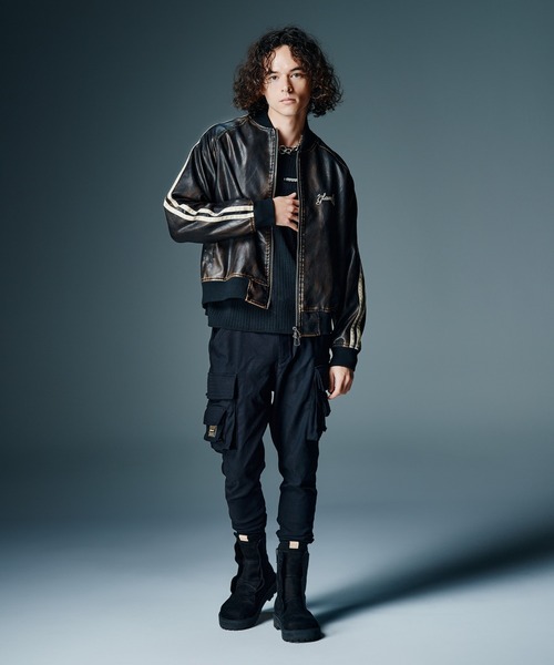 glamb（グラム）の「Sarrouel Rib Cargo Pants / サルエルリブカーゴパンツ（カーゴパンツ・メンズ・グレー/ブラック・S/M/L）」の8枚目の写真