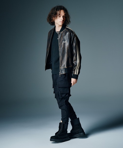 glamb（グラム）の「Sarrouel Rib Cargo Pants / サルエルリブカーゴパンツ（カーゴパンツ・メンズ・グレー/ブラック・S/M/L）」の9枚目の写真