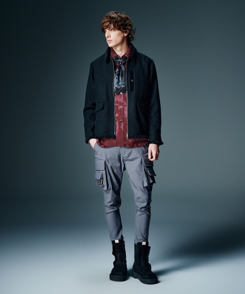 glamb（グラム）の「Sarrouel Rib Cargo Pants / サルエルリブカーゴパンツ（カーゴパンツ・メンズ・グレー/ブラック・S/M/L）」の20枚目の写真