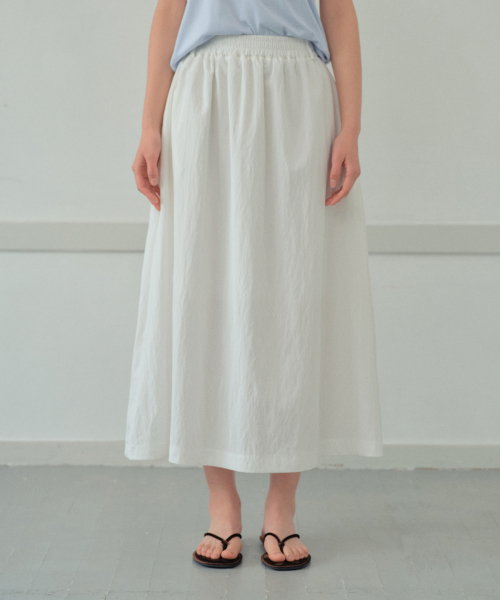 WEDNESDAYOASISFORWOMEN（ウェンズデー オアシス フォー ウーマン）の「[アトリエスタンダード] ネチュラルリングルスカート_2COLOR(WB6SK05)（スカート・レディース・ブラック/ホワイト・FREE）」の5枚目の写真