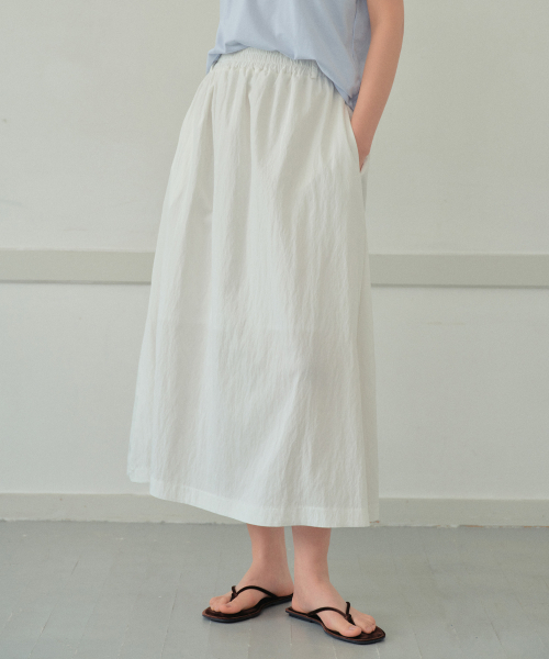 WEDNESDAYOASISFORWOMEN（ウェンズデー オアシス フォー ウーマン）の「[アトリエスタンダード] ネチュラルリングルスカート_2COLOR(WB6SK05)（スカート・レディース・ブラック/ホワイト・FREE）」の6枚目の写真