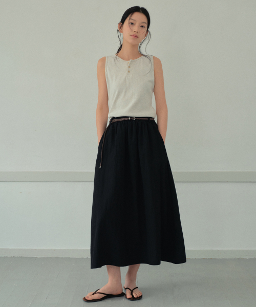 WEDNESDAYOASISFORWOMEN（ウェンズデー オアシス フォー ウーマン）の「[アトリエスタンダード] ネチュラルリングルスカート_2COLOR(WB6SK05)（スカート・レディース・ブラック/ホワイト・FREE）」の8枚目の写真