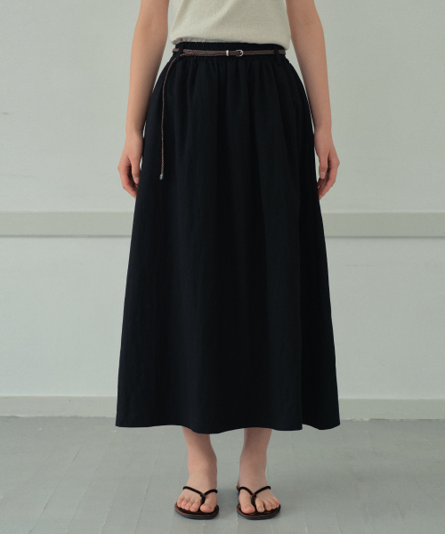 WEDNESDAYOASISFORWOMEN（ウェンズデー オアシス フォー ウーマン）の「[アトリエスタンダード] ネチュラルリングルスカート_2COLOR(WB6SK05)（スカート・レディース・ブラック/ホワイト・FREE）」の10枚目の写真