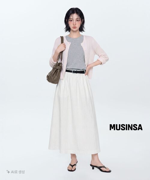 WEDNESDAYOASISFORWOMEN（ウェンズデー オアシス フォー ウーマン）の「[アトリエスタンダード] ネチュラルリングルスカート_2COLOR(WB6SK05)（スカート・レディース・ブラック/ホワイト・FREE）」の11枚目の写真