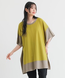 【接触冷感】配色冷感カノコチュニック