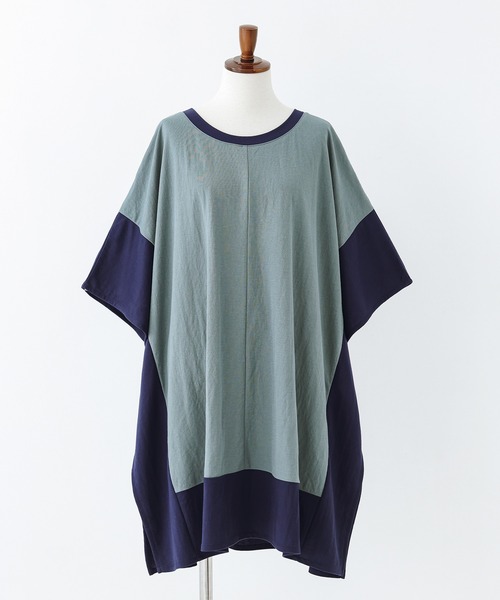 n'OrLABEL(ノアールレーベル)の「【接触冷感】配色冷感カノコチュニック(Tシャツ/カットソー・レディース・ブラック/イエロー/ブルー・FREE)」の20枚目の写真