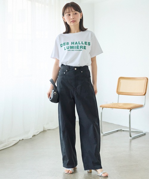 LAVEANGE（ラビアンジェ）の「カーブチノワイドパンツ｜ラクなのに美脚見え/大人カジュアル/チノパン/後ろゴム/きれいめ（チノパンツ・レディース・ベージュ/ブラウン/ブラック・4L/M/LL/5L/3L）」の9枚目の写真