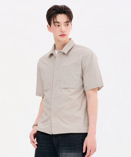 CHASECULT(チェイスカルト)の「男性ライト半袖シャツ-FBRK5521D0M(シャツ/ブラウス・メンズ・ライトベージュ・95/100/105/110)」の5枚目の写真