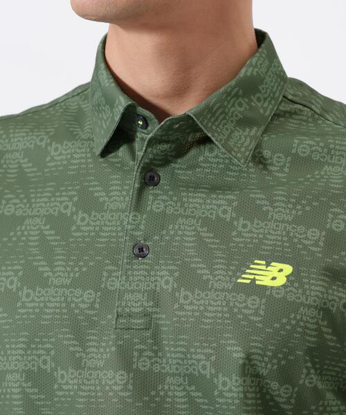 New Balance Golf(ニューバランスゴルフ)の「【new balance golf】リップルロゴ柄 半袖 カラーシャツ (MENS)(シャツ/ブラウス・メンズ・ブラック/カーキ・X-LARGE/LARGE/MEDIUM/XX-LARGE)」の3枚目の写真