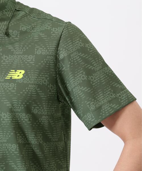 New Balance Golf(ニューバランスゴルフ)の「【new balance golf】リップルロゴ柄 半袖 カラーシャツ (MENS)(シャツ/ブラウス・メンズ・ブラック/カーキ・X-LARGE/LARGE/MEDIUM/XX-LARGE)」の4枚目の写真
