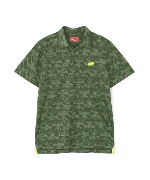 New Balance Golf(ニューバランスゴルフ)の「【new balance golf】リップルロゴ柄 半袖 カラーシャツ (MENS)(シャツ/ブラウス・メンズ・ブラック/カーキ・X-LARGE/LARGE/MEDIUM/XX-LARGE)」の5枚目の写真