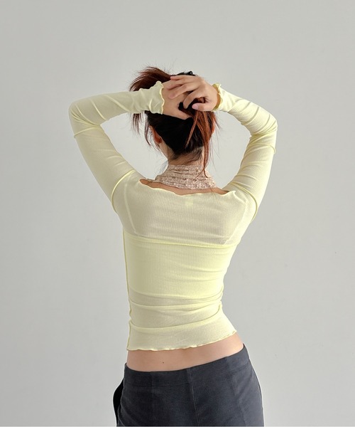 O(オー)の「Baserange Husk long sleeve tee(Tシャツ/カットソー・レディース・イエロー系その他・X-SMALL)」の2枚目の写真