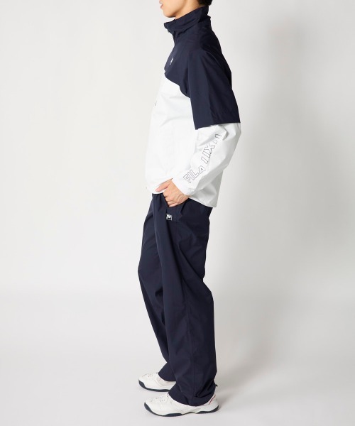 FILA GOLF(フィラゴルフ )の「【FILA GOLF:フィラゴルフ】レイン上下セット 長袖・半袖2WAY仕様 ゴルフ 通勤 アウトドア(セットアップ・メンズ・ホワイト/ブラック・LARGE/MEDIUM/XX-LARGE)」の12枚目の写真