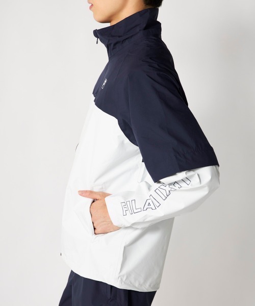 FILA GOLF(フィラゴルフ )の「【FILA GOLF:フィラゴルフ】レイン上下セット 長袖・半袖2WAY仕様 ゴルフ 通勤 アウトドア(セットアップ・メンズ・ホワイト/ブラック・LARGE/MEDIUM/XX-LARGE)」の9枚目の写真