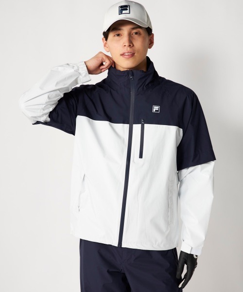 FILA GOLF(フィラゴルフ )の「【FILA GOLF:フィラゴルフ】レイン上下セット 長袖・半袖2WAY仕様 ゴルフ 通勤 アウトドア(セットアップ・メンズ・ホワイト/ブラック・LARGE/MEDIUM/XX-LARGE)」の14枚目の写真