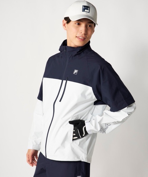 FILA GOLF(フィラゴルフ )の「【FILA GOLF:フィラゴルフ】レイン上下セット 長袖・半袖2WAY仕様 ゴルフ 通勤 アウトドア(セットアップ・メンズ・ホワイト/ブラック・LARGE/MEDIUM/XX-LARGE)」の13枚目の写真