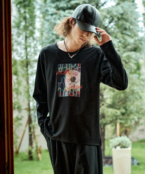 CASPER JOHN(キャスパージョン)の「High-tech U-neck psycho-path cut-sew/ハイテックUネックサイコパスカットソー(Tシャツ/カットソー・メンズ・ブラック/ホワイト・X-SMALL/LARGE/MEDIUM/SMALL)」の7枚目の写真