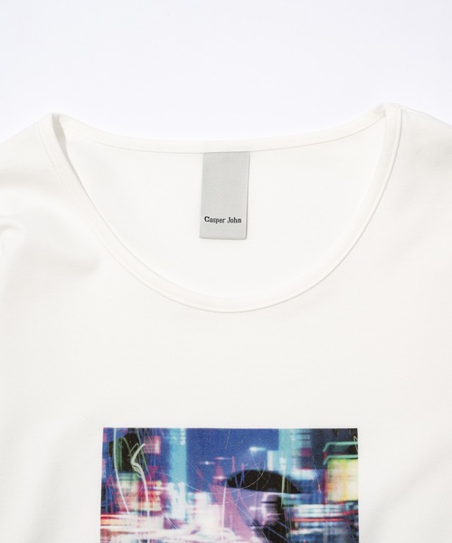 CASPER JOHN(キャスパージョン)の「High-tech U-neck psycho-path cut-sew/ハイテックUネックサイコパスカットソー(Tシャツ/カットソー・メンズ・ブラック/ホワイト・X-SMALL/LARGE/MEDIUM/SMALL)」の11枚目の写真