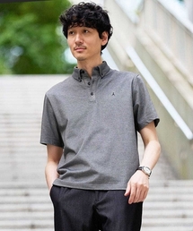 a.v.v（アーヴェヴェ）の「【接触冷感 洗濯機で洗える イージーケア 毛玉になりにくい] 1ポイントシシュウバーズアイポロシャツ（Tシャツ/カットソー）」