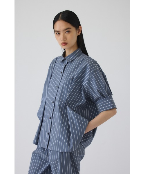 RIM.ARK(リムアーク)の「Serene over shirt(セリーンオーバーシャツ)(シャツ/ブラウス・レディース・マルチ/ネイビー/ホワイト・FREE)」の1枚目の写真