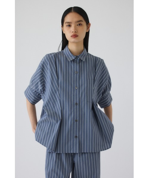 RIM.ARK(リムアーク)の「Serene over shirt(セリーンオーバーシャツ)(シャツ/ブラウス・レディース・マルチ/ネイビー/ホワイト・FREE)」の4枚目の写真