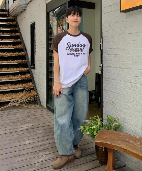 MINDBRIDGE（マインドブリッジ）の「[UNS]ドゥグッド_ラグランオーバーサイズ半袖Tシャツ - 2カラー（Tシャツ/カットソー・メンズ・ブラウン/カーキ・100/110/95/105）」の11枚目の写真