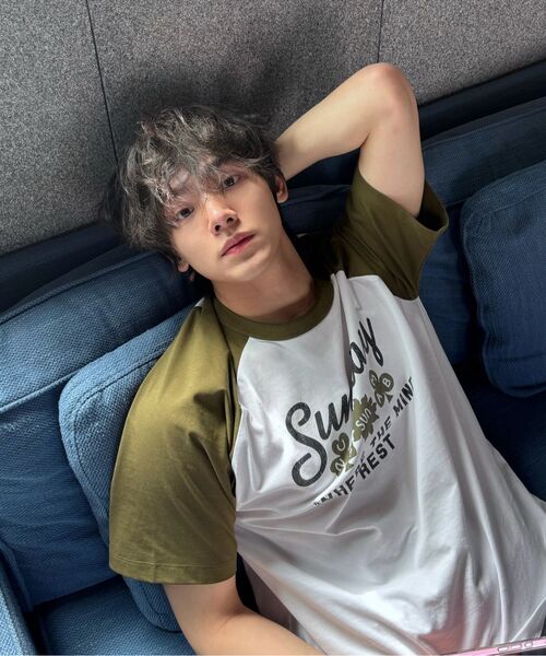MINDBRIDGE（マインドブリッジ）の「[UNS]ドゥグッド_ラグランオーバーサイズ半袖Tシャツ - 2カラー（Tシャツ/カットソー・メンズ・ブラウン/カーキ・100/110/95/105）」の4枚目の写真
