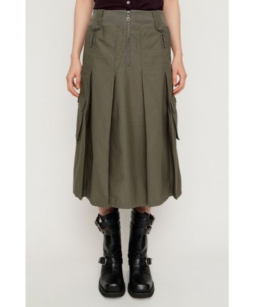 SLY(スライ)の「MILITARY MIDI SK ミリタリーミディスカート 夏服 秋服(スカート・レディース・オフホワイト/カーキ・SMALL/MEDIUM)」の6枚目の写真
